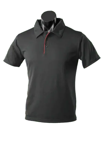 Aussie Pacific Men's Yarra Polo Shirt 1302 Casual Wear Aussie Pacific Black/Red S